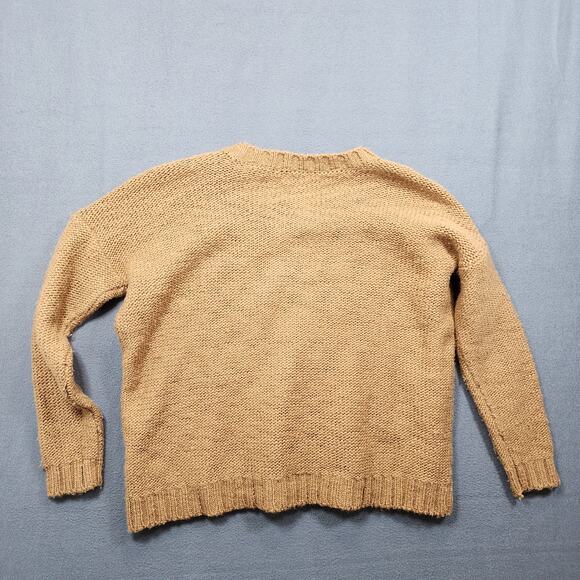 J Crew Wallace Sweater Medium Brown Wool Blend Oversize Boxy Crewneck Casual Y2k - Picture 2 of 16